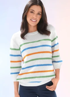 Pullover in Reiskornstrick