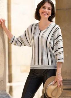 Pullover in Streifendessin