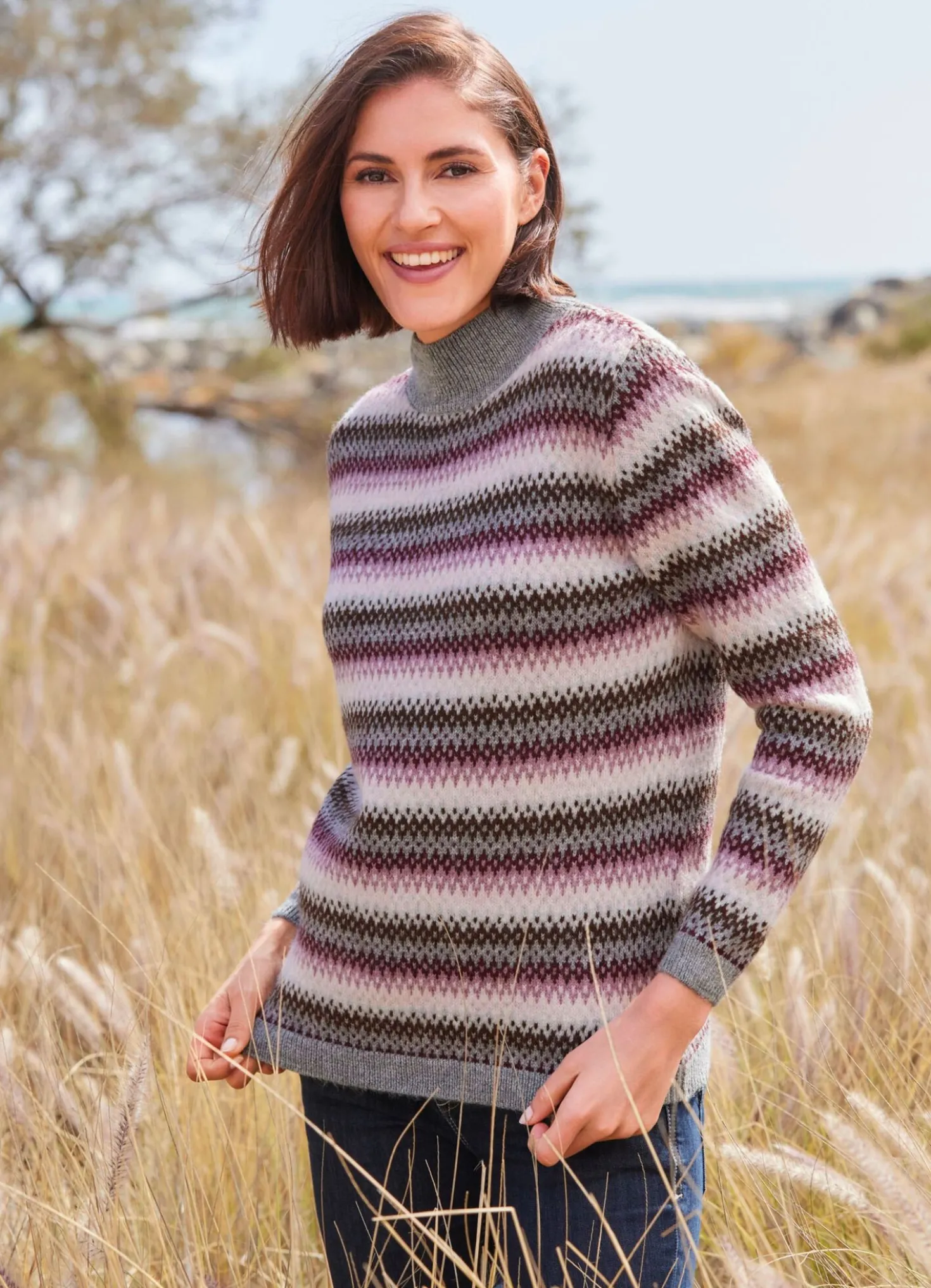 Pullover in Streifenoptik