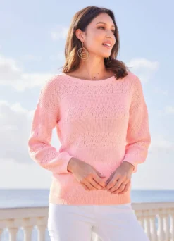 Pullover in Strukturmix