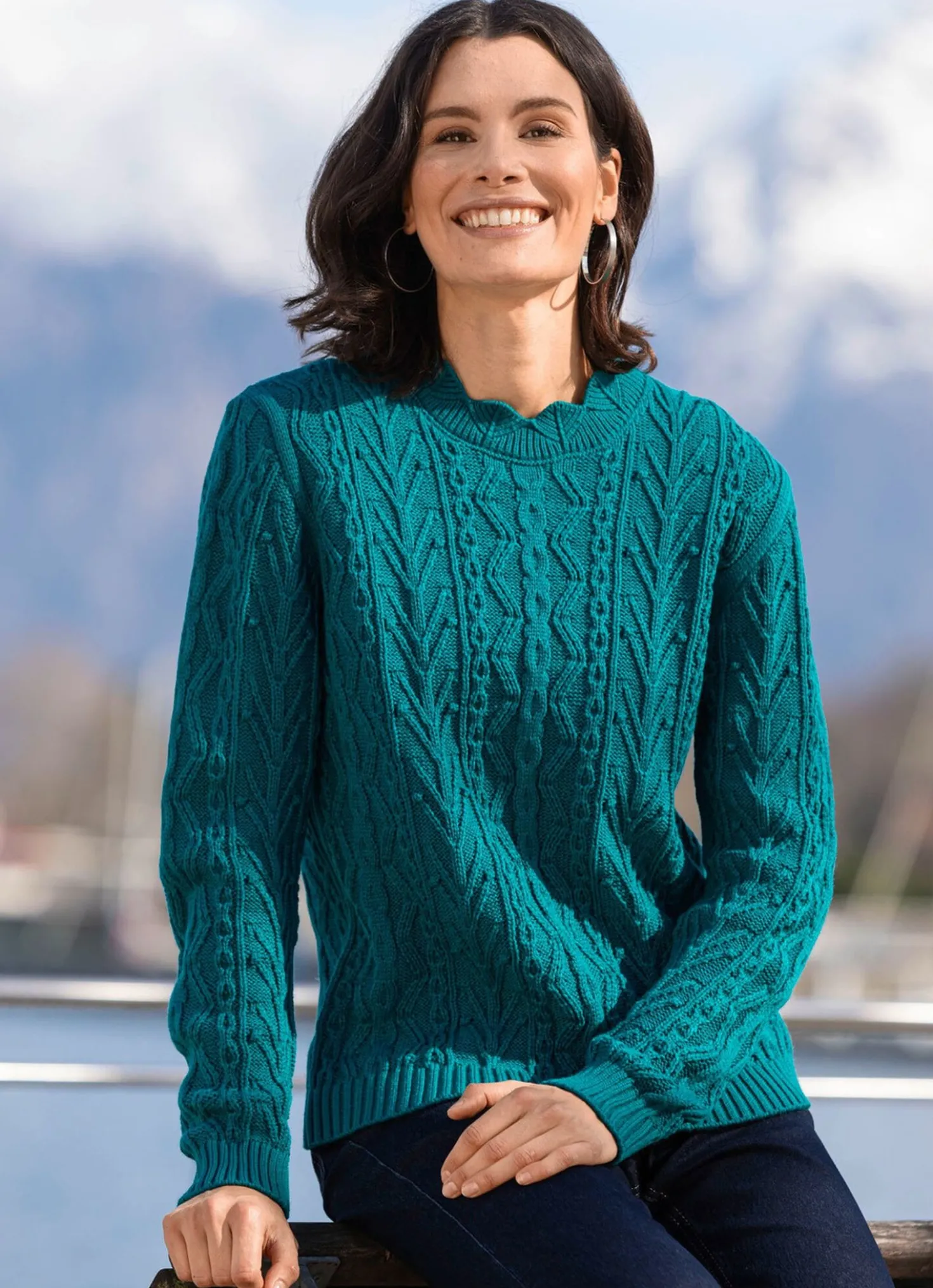 Pullover in Strukturmix