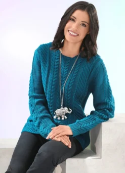 Pullover in Strukturmix