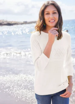 Pullover in Strukturmustermix