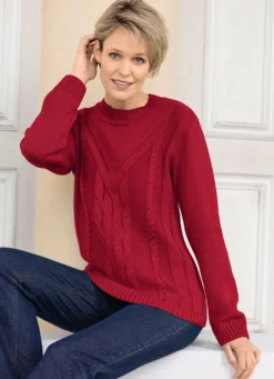 Pullover in Strukturmustermix