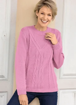Pullover in Strukturmustermix