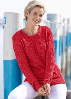 Pullover in Strukturmustermix
