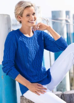 Pullover in Strukturmustermix
