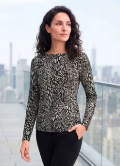 Pullover in Tierfelldessin