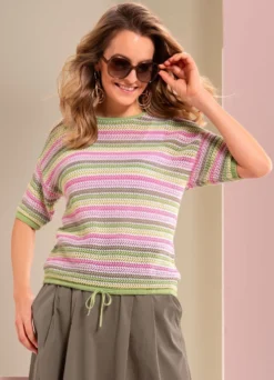 Pullover in tollem Streifendessin