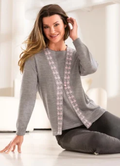 Pullover in Twinset-Optik