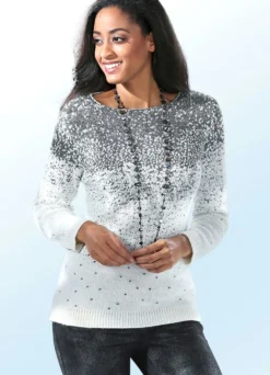 Pullover mit Alpaka und Glitzer