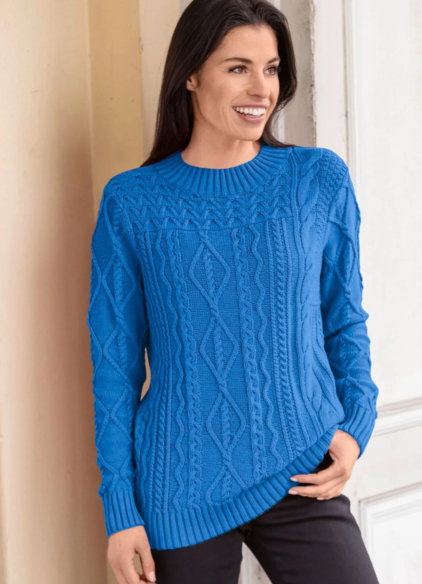 Pullover mit aufwendigem Mustermix