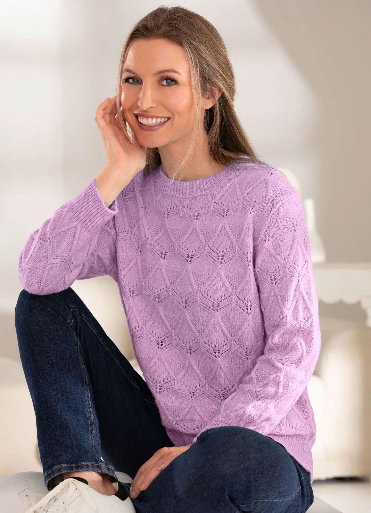 Pullover mit aufwendigem Mustermix