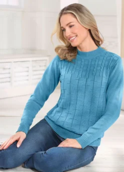 Pullover mit aufwendigem Strukturmix