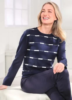 Pullover mit dekorativem Dessin
