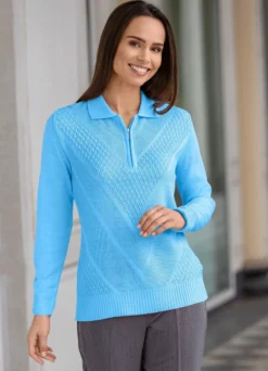 Pullover mit dezentem Glanz