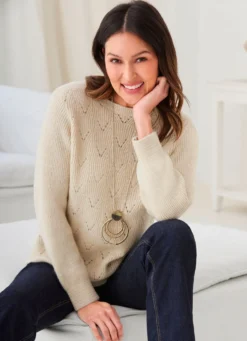 Pullover mit edlen Glitzerakzenten