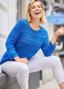 Pullover mit edlen Glitzerakzenten