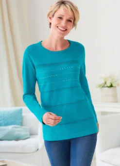 Pullover mit edler Plättchenzier
