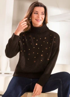 Pullover mit edler Plättchenzier