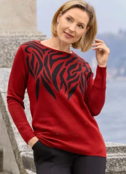 Pullover mit edler Strasszier