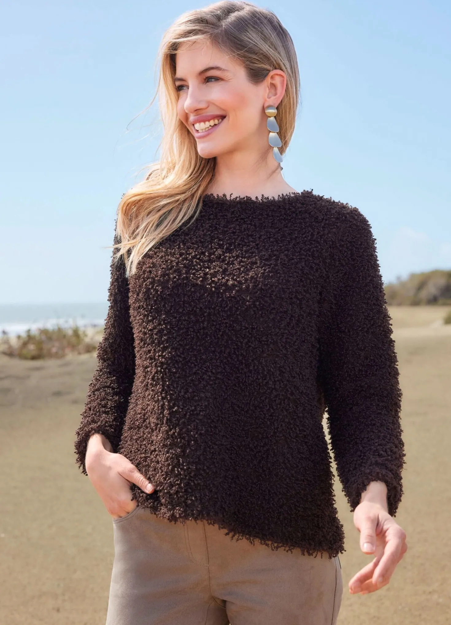 Pullover mit Effektgarn
