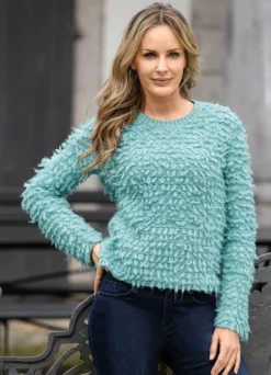 Pullover mit Effektgarn
