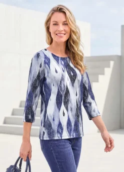 Pullover mit farbbrillantem Alloverdruck