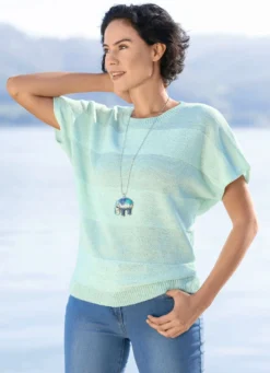 Pullover mit feinem Blockringeldessin