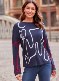 Pullover mit grafischem Jacquardmuster