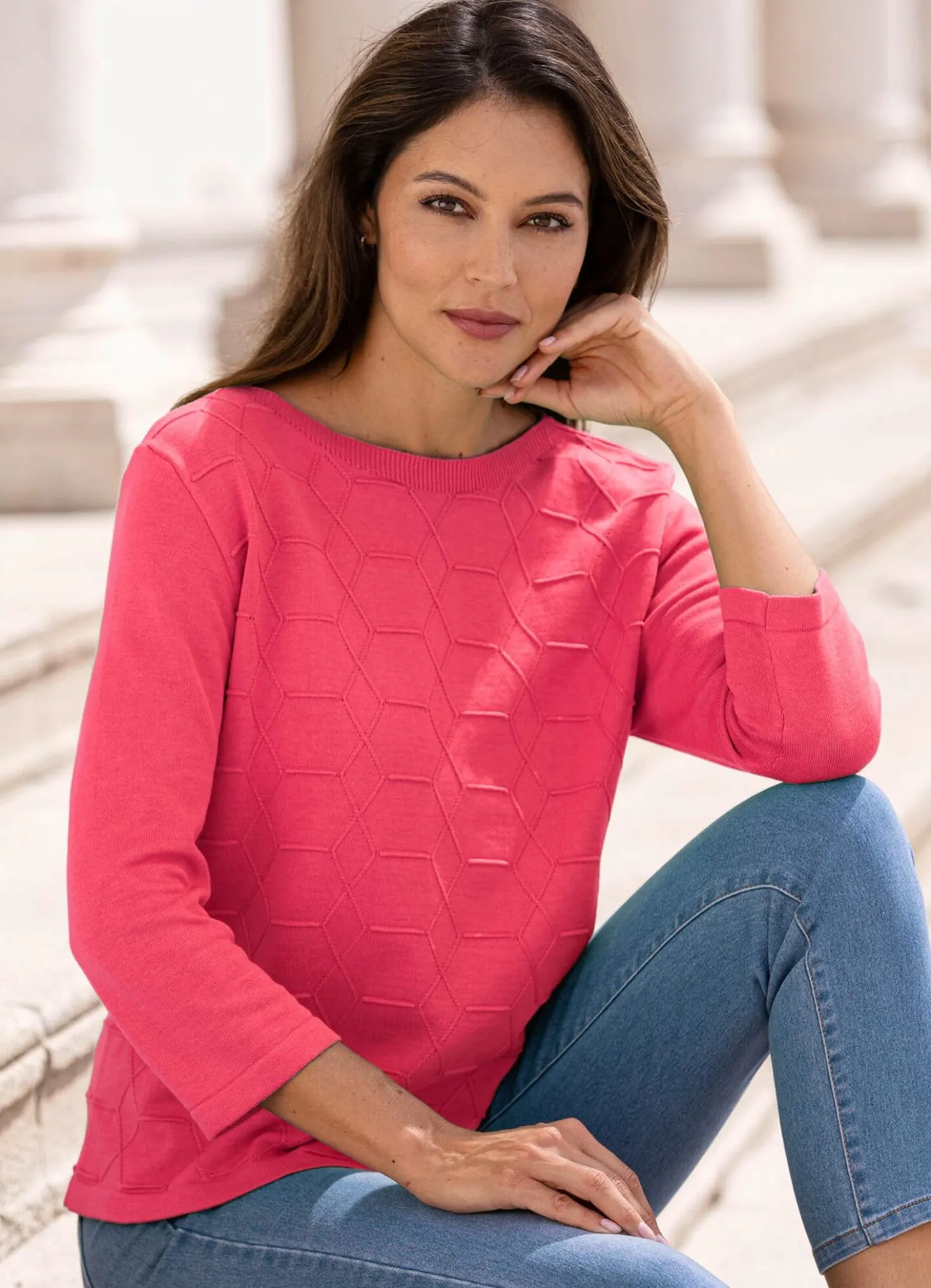 Pullover mit grafischer Struktur