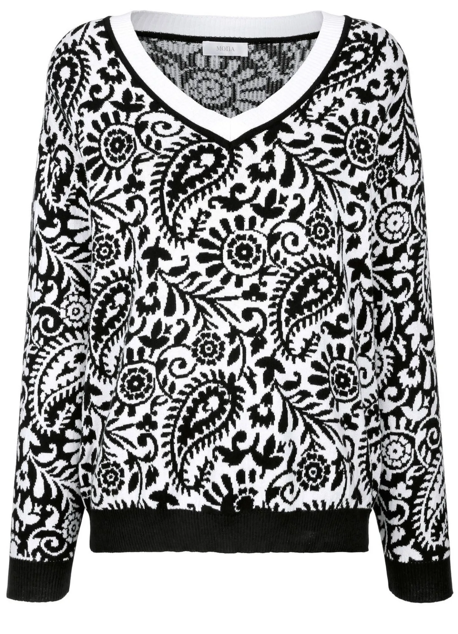 Pullover mit Kontrastabschlüssen