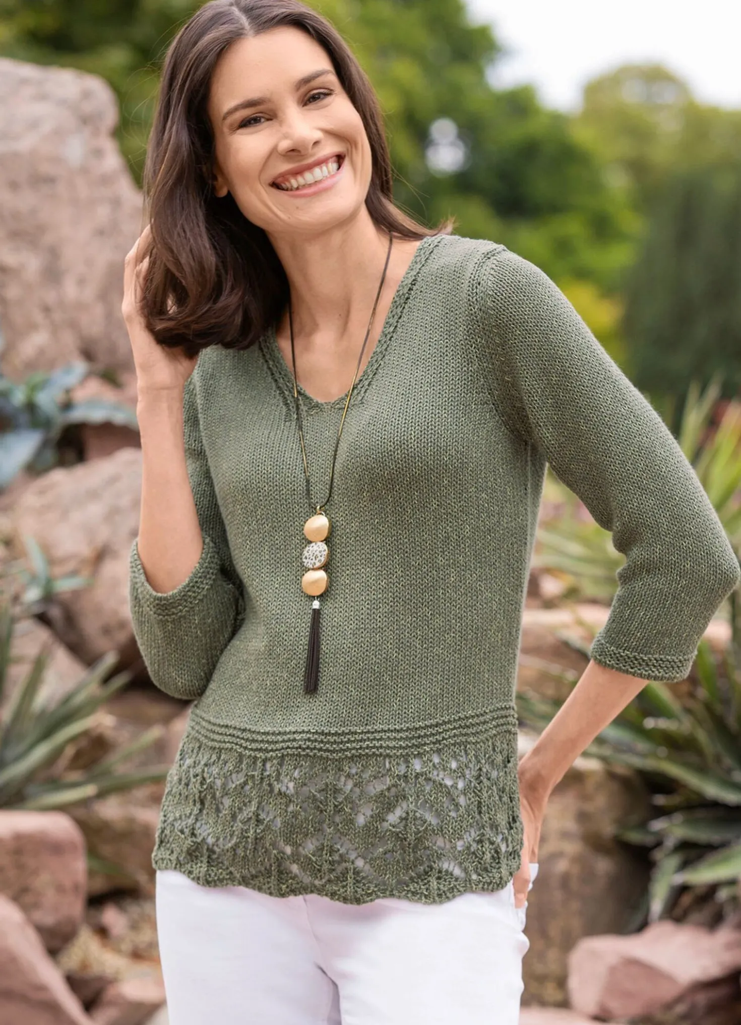 Pullover mit Melange-Effekt durch edles Glanzgarn