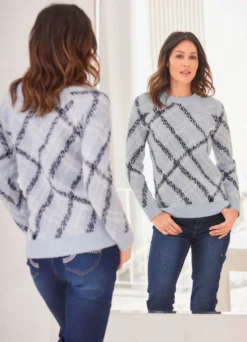 Pullover mit Melange-Effekten