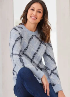 Pullover mit Melange-Effekten