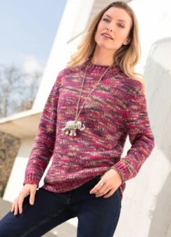 Pullover mit Multicolorgarn