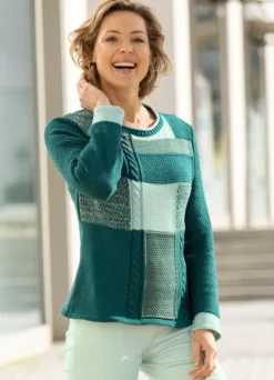 Pullover mit Patchworkdessin