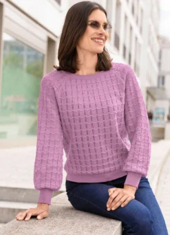 Pullover mit Raglanärmeln in leichter Ballonform