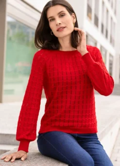 Pullover mit Raglanärmeln in leichter Ballonform