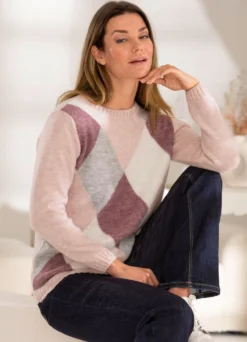 Pullover mit Rautenmuster
