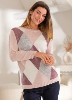Pullover mit Rautenmuster
