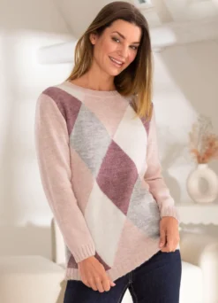 Pullover mit Rautenmuster