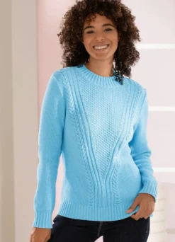 Pullover mit streckendem Mustermix