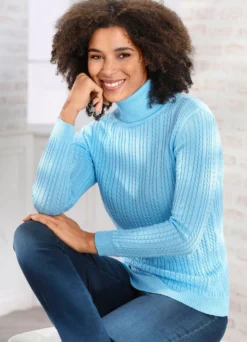 Pullover mit streckender Struktur