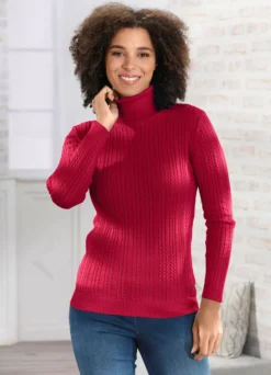 Pullover mit streckender Struktur