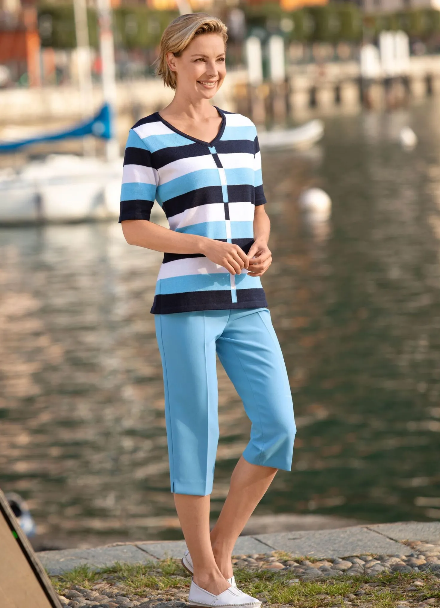 Pullover mit Streifendessin