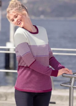 Pullover mit Streifen rundum