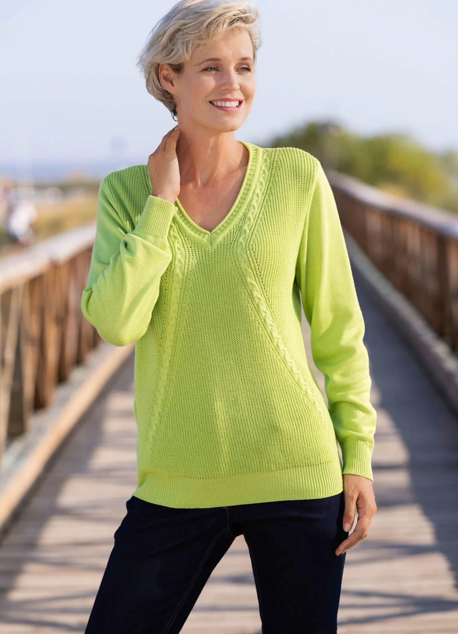 Pullover mit Strukturmix