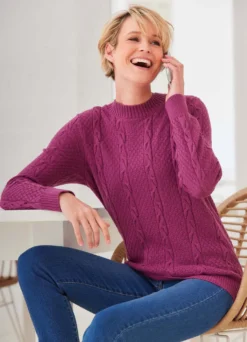 Pullover mit Strukturmustermix