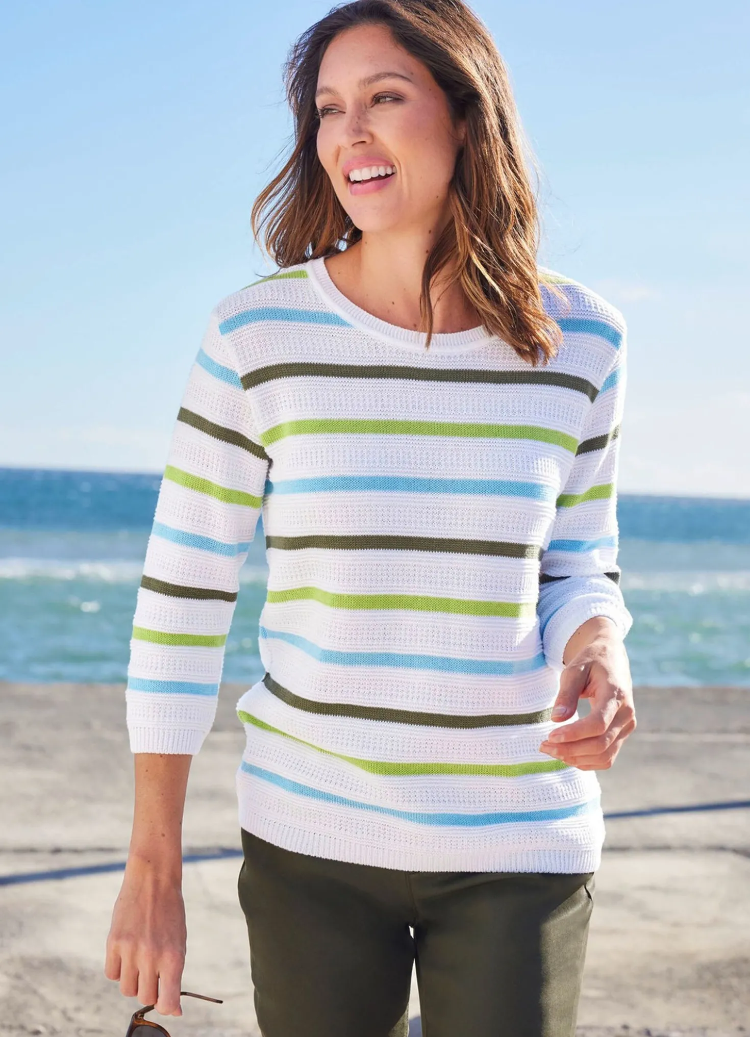 Pullover mit Strukturmuster im Mix